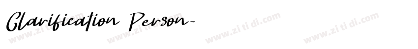Clarification Person字体转换
